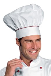 Cappello Cuoco Bianco+rosso