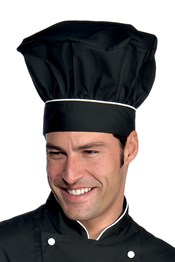 Cappello Cuoco Nero+bianco