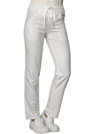 Pantalone C/elastico Bianco