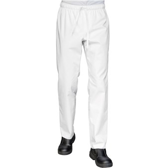 Pantalone Con Elastico Senza Tasche Bianco