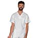 UNISEX WHITE V-NECK TUNIC OEKO-TEX&reg; STANDARD 100 CERTIF N. 25CX00077 CL II CENTROCOT - Isacco