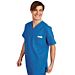 UNISEX BLUE V-NECK TUNIC OEKO-TEX&reg; STANDARD 100 CERTIF N. 25CX00077 CL II CENTROCOT - Isacco