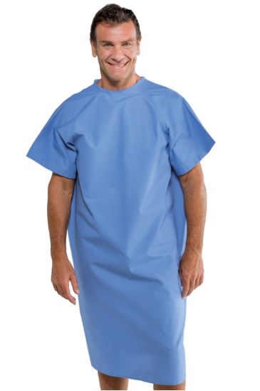 Gown for patient Light Blue Isacco
