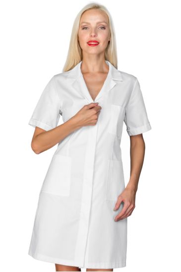 Woman Singapore gown with zip White Isacco