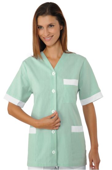 Dacca blouse Green Striped Isacco