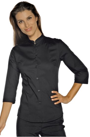 CAMICETTA HOLLYWOOD STRETCH MAN.3/4 NERO Nero Isacco