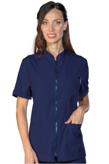 Casacca Hibiscus Isacco - Giacca Elegante Con Detagli Lurex, Taglia XL, Nero/Argento - Foto 8