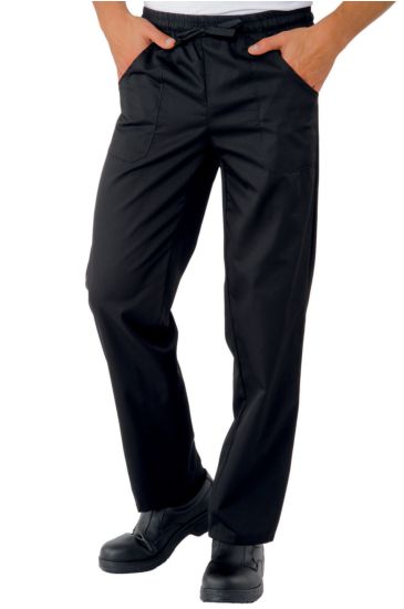 PANTALONE C/ELASTICO NERO Nero Isacco