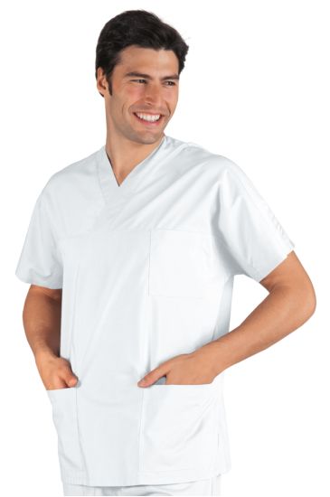 CASACCA COLLO A V BIANCO 5XL UNISEX Bianco Isacco