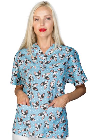 V-necked blouse Blue Dog Isacco