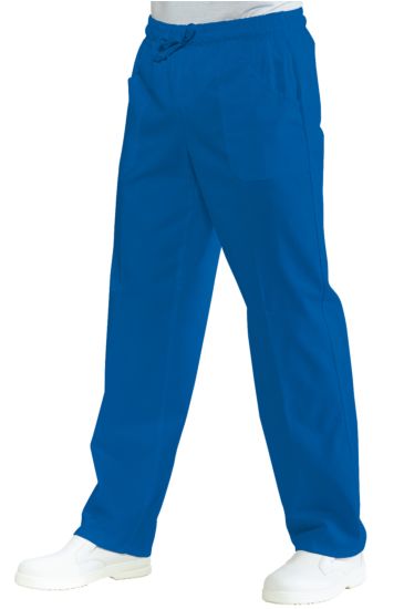 TROUSERS WITH ELASTIC BLUE OEKO-TEX&reg; STANDARD 100 CERTIF N. 25CX00077 CL II CENTROCOT Medical Light Blue Isacco
