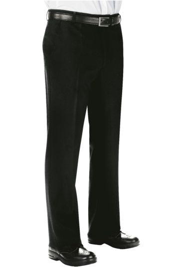 PANTALONE UOMO S/PINCES NERO TG 64 Nero Isacco