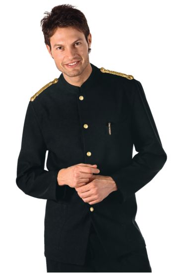 Korean shirt with braiding Black Isacco