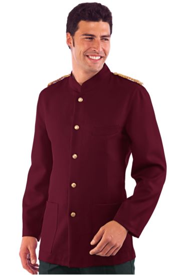 Korean shirt with braiding Bordeaux Isacco