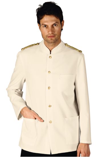 Korean shirt with braiding Cream Isacco