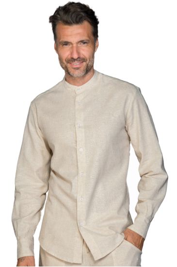 Detroit unisex stretch shirt Linen Isacco