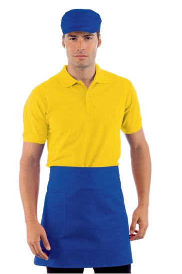Waist apron cm 70x46 with pocket Blue Isacco
