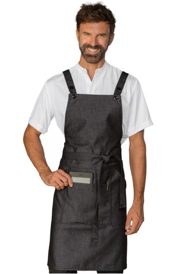 Samurai Black Stone Apron Black Isacco