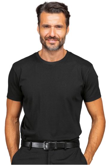 Crew-necked T-shirt Black Isacco