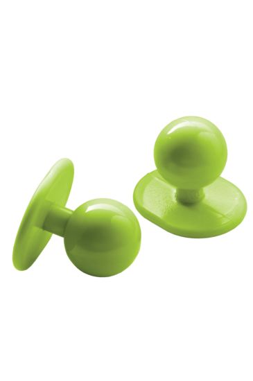 Chef buttons (package of 10 items) Apple Green Isacco