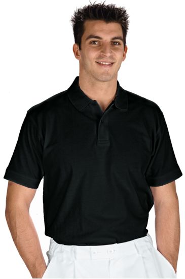 Unisex polo shirt Black Isacco